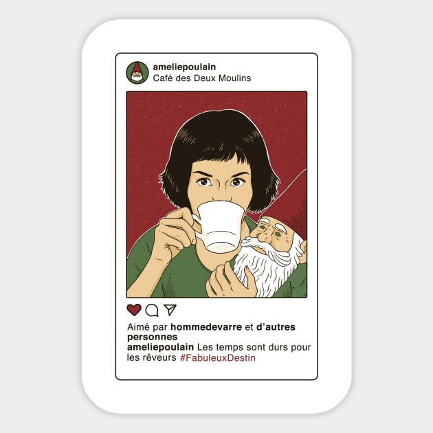 Insta Amelie Sticker by olddesigntees